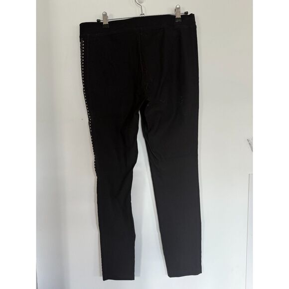 Zack & Rachel Black Stretch Dress Pants with Studs sz M - Picture 1 of 6